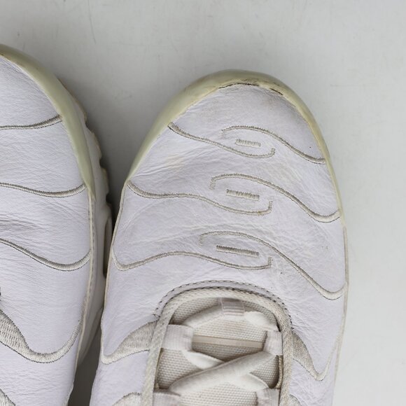 Nike Air Max Plus TN Men's 14 Triple White Metallic Silver Sneakers AJ2029-100 - Picture 11 of 11